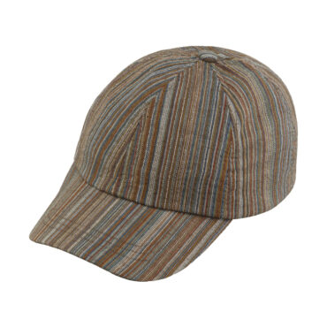 Baseballcap 6-panel Baumwolle gestreift – hochwertige Kopfbedeckung von Fiebig bei Hut Factory Schweiz