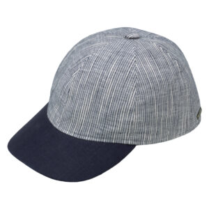 Baseballcap feine Streifen Schirm uni – hochwertige Kopfbedeckung von Fiebig bei Hut Factory Schweiz