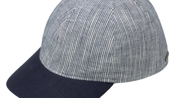 Baseballcap feine Streifen Schirm uni – hochwertige Kopfbedeckung von Fiebig bei Hut Factory Schweiz