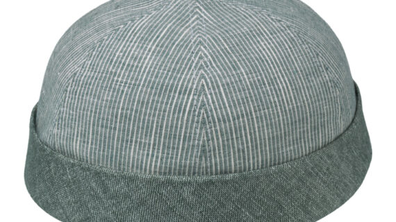 Dockermütze feine Streifen Umschlag uni – hochwertige Kopfbedeckung von Fiebig bei Hut Factory Schweiz