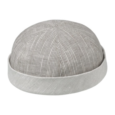 Dockermütze feine Streifen Umschlag uni – hochwertige Kopfbedeckung von Fiebig bei Hut Factory Schweiz