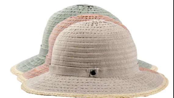 Orange und Hellgrün|Cloche Bändelhut rollbar aus Raffia und Polyester in Hellbeige|Cloche Bändelhut rollbar aus Raffia und Polyester in Orange|Cloche Bändelhut rollbar aus Raffia und Polyester in Hellgrün