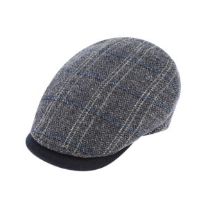 Flatcap Wolle gemustert mit uni Schild – hochwertige Kopfbedeckung von Fiebig bei Hut Factory Schweiz