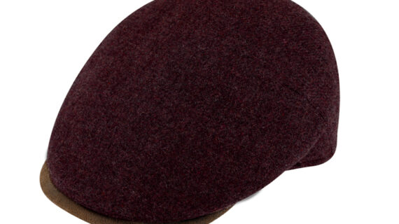 Flatcap Shetland Wolle mit Kunstledereinfass – hochwertige Kopfbedeckung von Fiebig bei Hut Factory Schweiz