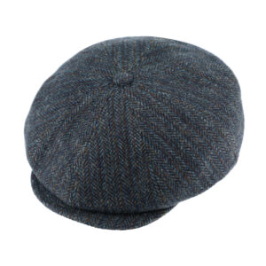 8-Panel Cap Schurwolle Fischgrät breite Form – hochwertige Kopfbedeckung von Fiebig bei Hut Factory Schweiz