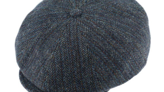 8-Panel Cap Schurwolle Fischgrät breite Form – hochwertige Kopfbedeckung von Fiebig bei Hut Factory Schweiz