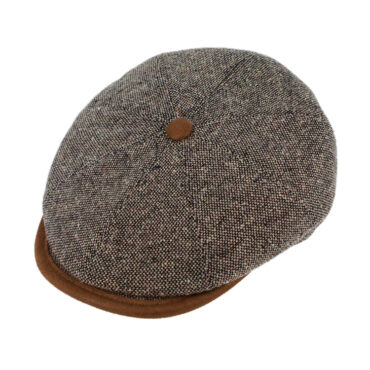 8-Panel Cap Seidengemisch melange – hochwertige Kopfbedeckung von Fiebig bei Hut Factory Schweiz