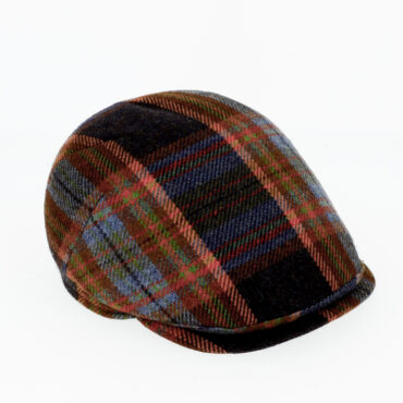 Flatcap Shetlandwolle kariert mit Steg – hochwertige Kopfbedeckung von Fiebig bei Hut Factory Schweiz