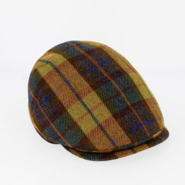 Flatcap Shetlandwolle kariert mit Steg – hochwertige Kopfbedeckung von Fiebig bei Hut Factory Schweiz