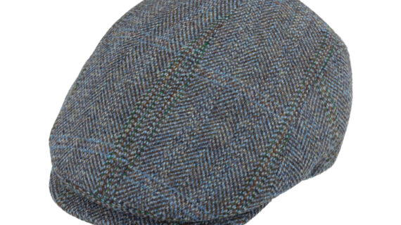 Flatcap Schurwolle Harris Tweed Fischgrät meliert – hochwertige Kopfbedeckung von Fiebig bei Hut Factory Schweiz