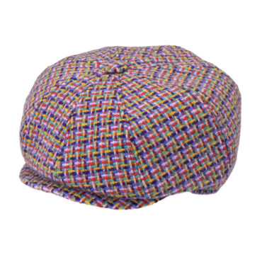 8-Panelcap Harris Tweed mehrfarbiges Geflecht – hochwertige Kopfbedeckung von Fiebig bei Hut Factory Schweiz