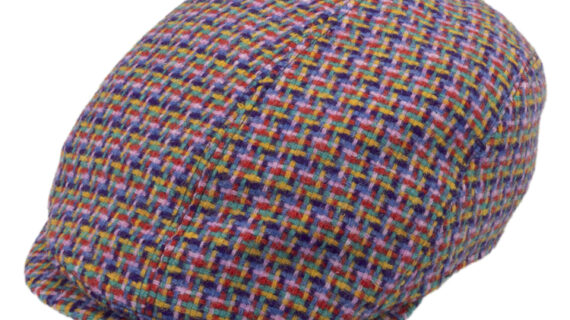 Flatcap Harris Tweed mehrfarbiges Geflecht – hochwertige Kopfbedeckung von Fiebig bei Hut Factory Schweiz
