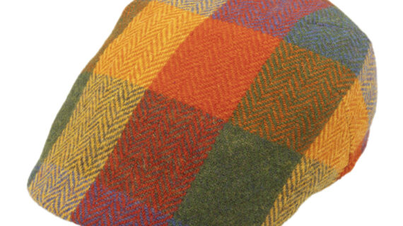 Flatcap Harris Tweed buntes Karo Fischgrät – hochwertige Kopfbedeckung von Fiebig bei Hut Factory Schweiz
