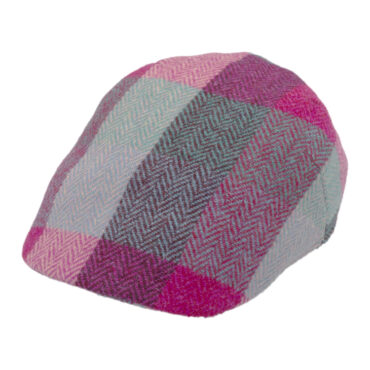 Flatcap Harris Tweed buntes Karo Fischgrät – hochwertige Kopfbedeckung von Fiebig bei Hut Factory Schweiz