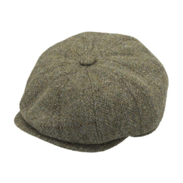 8-Panel Cap Harris Tweed leichtes Karo melange – hochwertige Kopfbedeckung von Fiebig bei Hut Factory Schweiz