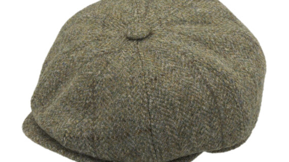 8-Panel Cap Harris Tweed leichtes Karo melange – hochwertige Kopfbedeckung von Fiebig bei Hut Factory Schweiz