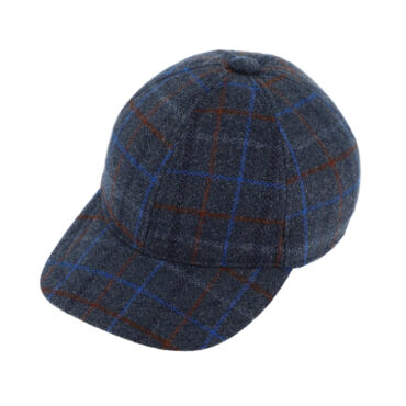 Baseballcap Shetlandwolle Fischgrät bunte Streifen – hochwertige Kopfbedeckung von Fiebig bei Hut Factory Schweiz