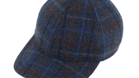 Baseballcap Shetlandwolle Fischgrät bunte Streifen – hochwertige Kopfbedeckung von Fiebig bei Hut Factory Schweiz