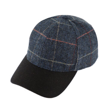 Baseballcap Fischgrät mit Schirm uni – hochwertige Kopfbedeckung von Fiebig bei Hut Factory Schweiz