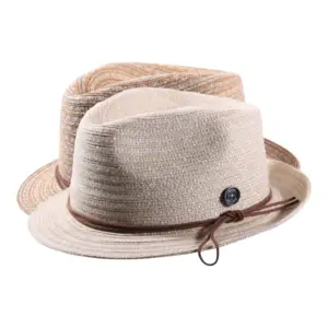 Strohhut Player aus Leinen und Hanf in Hellbeige und Nougat|Strohhut Player aus Leinen und Hanf in Hellbeige und Nougat|Strohhut Player aus Leinen und Hanf in Hellbeige und Nougat|||