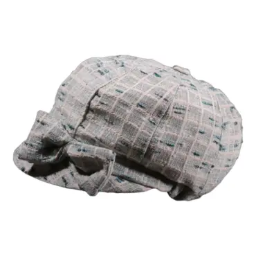 Ballonmütze für Kinder mit Karomuster und Schleife in Rosa oder Türkis