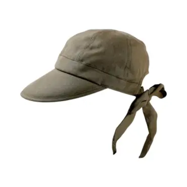 Leichter Leinenhut mit Schild und Bindeband