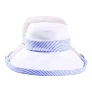 Damen Sommerhut Tiffany in Weiß und Hellbeige mit gestreiftem Leinenband.|Damen Sommerhut Tiffany in Weiß und Hellbeige mit gestreiftem Leinenband.|Damen Sommerhut Tiffany in Weiß und Hellbeige mit gestreiftem Leinenband.|