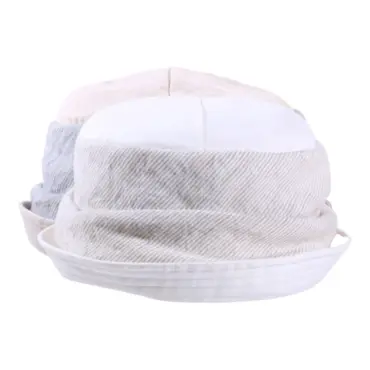 Damen Sommerhut Cloche Leinen gestreift in Camel und Navy|Damen Sommerhut Cloche Leinen gestreift in Navy|Damen Sommerhut Cloche Leinen gestreift in Camel|||