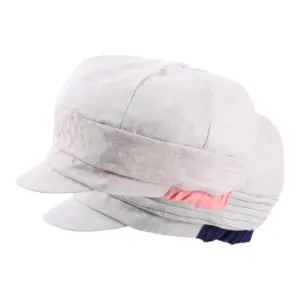 Ballonmütze aus Leinen und Viskose mit pinkem oder marineblauem Detail|Ballonmütze aus Leinen und Viskose mit pinkem oder marineblauem Detail|Ballonmütze aus Leinen und Viskose mit pinkem oder marineblauem Detail|||