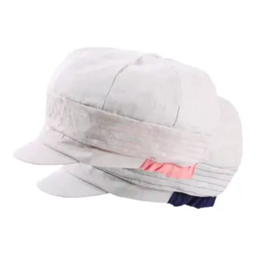 Ballonmütze aus Leinen und Viskose mit pinkem oder marineblauem Detail|Ballonmütze aus Leinen und Viskose mit pinkem oder marineblauem Detail|Ballonmütze aus Leinen und Viskose mit pinkem oder marineblauem Detail|||