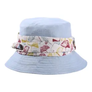 Damen Sommerhut Cloche "Ginko Leinen" aus Leinen mit Ginkomotiv|Damen Sommerhut Cloche "Ginko Leinen" aus Leinen mit Ginkomotiv||