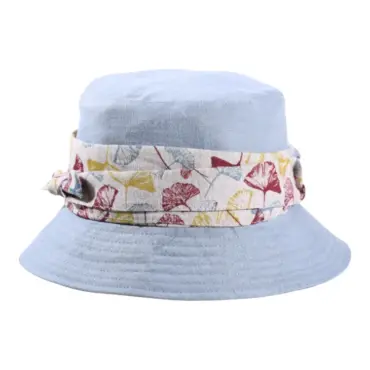 Damen Sommerhut Cloche "Ginko Leinen" aus Leinen mit Ginkomotiv|Damen Sommerhut Cloche "Ginko Leinen" aus Leinen mit Ginkomotiv||