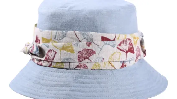 Damen Sommerhut Cloche "Ginko Leinen" aus Leinen mit Ginkomotiv|Damen Sommerhut Cloche "Ginko Leinen" aus Leinen mit Ginkomotiv||