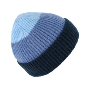Strickmütze dreifarbig mit Umschlag – hochwertige Kopfbedeckung von Fiebig bei Hut Factory Schweiz