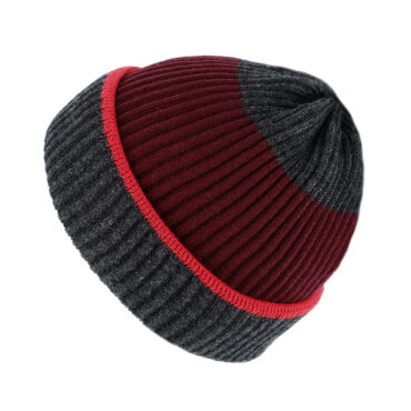 Strickbeanie Merino gerippt dreifarbig – hochwertige Kopfbedeckung von Fiebig bei Hut Factory Schweiz