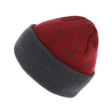 Strickmütze Beanie melange mit Umschlag uni – hochwertige Kopfbedeckung von Fiebig bei Hut Factory Schweiz