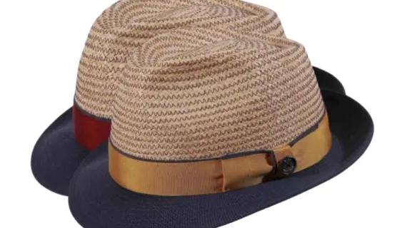 Trilby Sommerhut aus Stroh mit Bordeaux oder Goldenen Rebsband|Trilby Sommerhut aus Stroh mit Bordeaux oder Goldenen Rebsband|Trilby Sommerhut aus Stroh mit Bordeaux oder Goldenen Rebsband