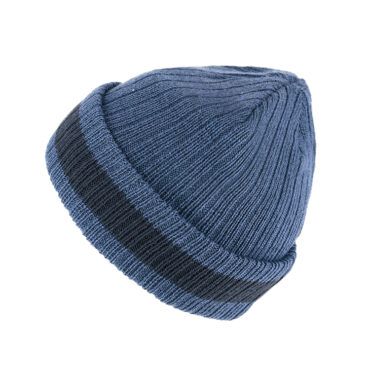 Strickmütze melange mit Blockstreifen – hochwertige Kopfbedeckung von Fiebig bei Hut Factory Schweiz