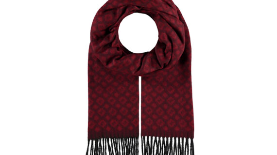 Cashmink Schal zweifarbig gemustert – hochwertige Kopfbedeckung von Fiebig bei Hut Factory Schweiz