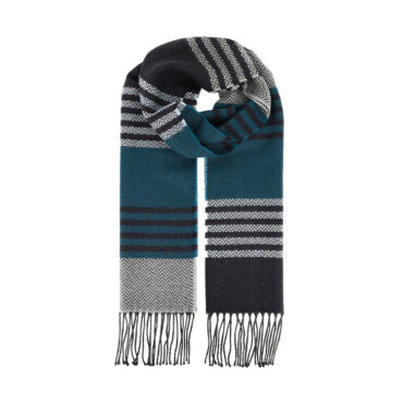 Schal mit Karo- und Streifenmuster – hochwertige Kopfbedeckung von Fiebig bei Hut Factory Schweiz