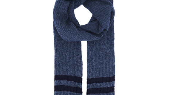Schal Strick melange mit Blockstreifen – hochwertige Kopfbedeckung von Fiebig bei Hut Factory Schweiz