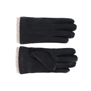 Handschuhe Leder mit Strickbund – hochwertige Kopfbedeckung von Fiebig bei Hut Factory Schweiz