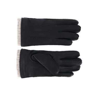 Handschuhe Leder mit Strickbund – hochwertige Kopfbedeckung von Fiebig bei Hut Factory Schweiz