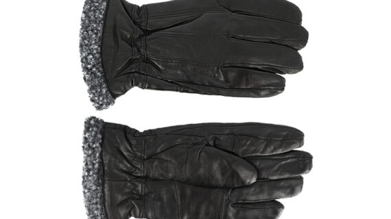 Handschuhe Leder mit Teddyfleece