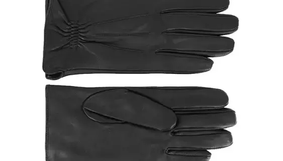 Handschuhe Leder mit Gummiraffung