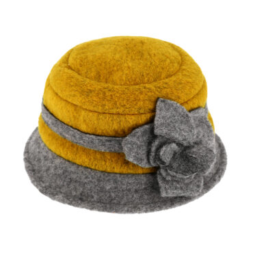 Stoffhut Glocke Wolle zweifarbig – hochwertige Kopfbedeckung von Fiebig bei Hut Factory Schweiz