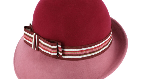 Wollfilzhut Glocke zweifarbig asymmetrisch