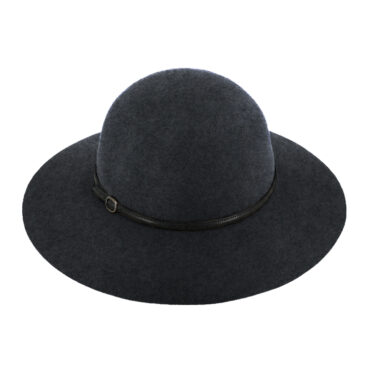 Wollfilzhut Glocke uni Kunstledergarnitur waterproof crushable – hochwertige Kopfbedeckung von Fiebig bei Hut Factory Schweiz