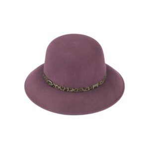 Wollfilzhut Glocke uni Leoband – hochwertige Kopfbedeckung von Fiebig bei Hut Factory Schweiz