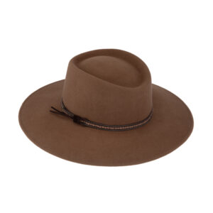 Wollfilzhut uni mit Kunstlederband Waterproof + Crushable – hochwertige Kopfbedeckung von Fiebig bei Hut Factory Schweiz